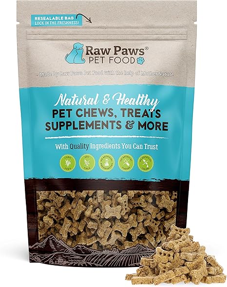 Raw Paws Mini Biscuits Pour Chien Fabrique Aux Etats Unis Mini Os Pour Chiots Petits Friandises