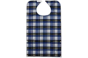 CELLEY Adult Bib for Eating with Crumb Catcher - Washable and Reusable Clothing Protector for Elderly