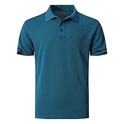 KAOKLRNI Men's Quick-Dry Active Polo Shirts Short