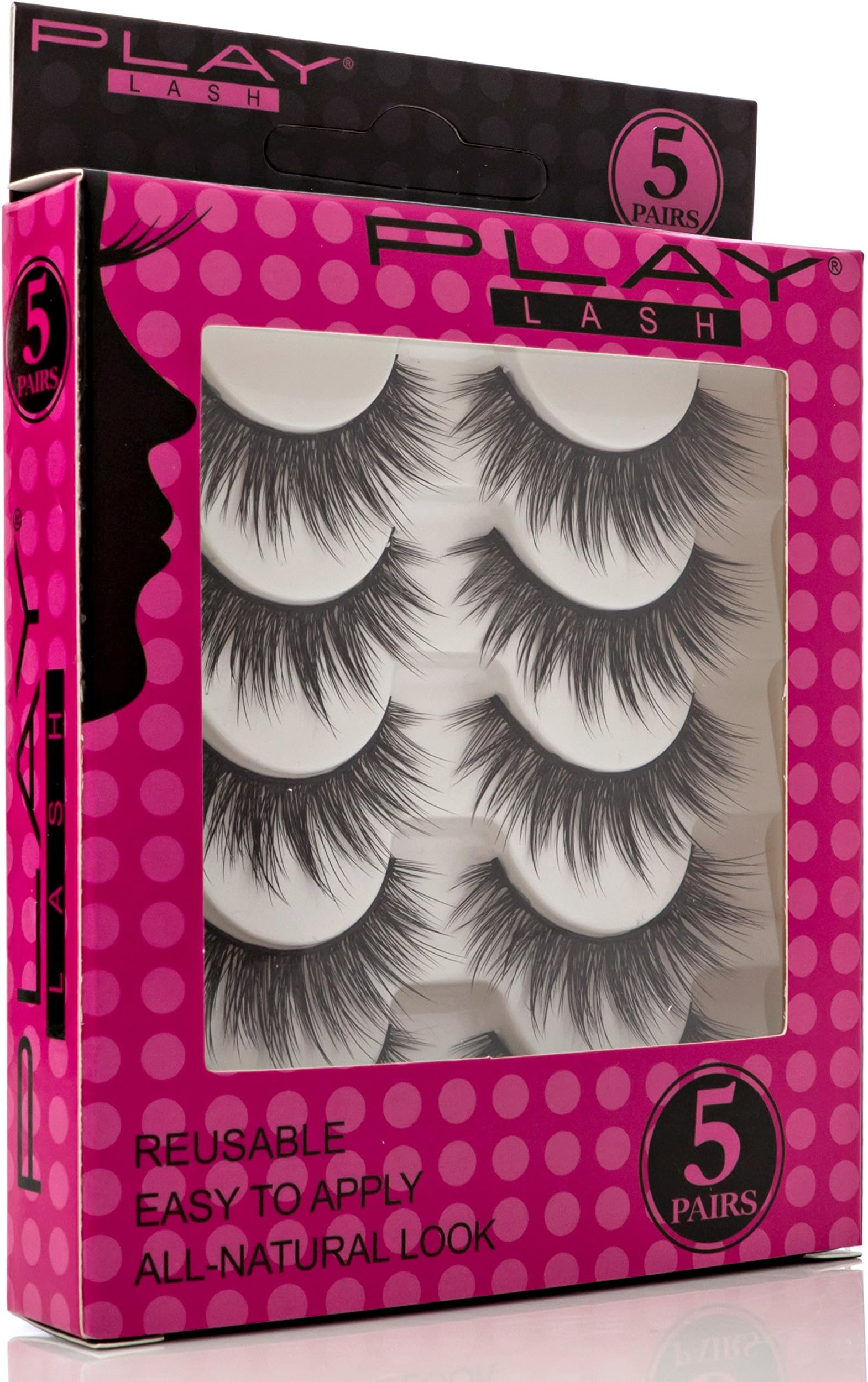 Play Lash | False Eyelashes Set Of 5 Pairs: Easy Application For A Natural And Fabulous Look, Quality Synthetic Fiber Strips For Every Occasion, Parties, Prom, Lightweight And Comfortable – Style S07