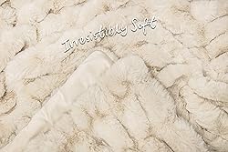 Chanasya Premium Ruched Faux Fur Throw Blanket