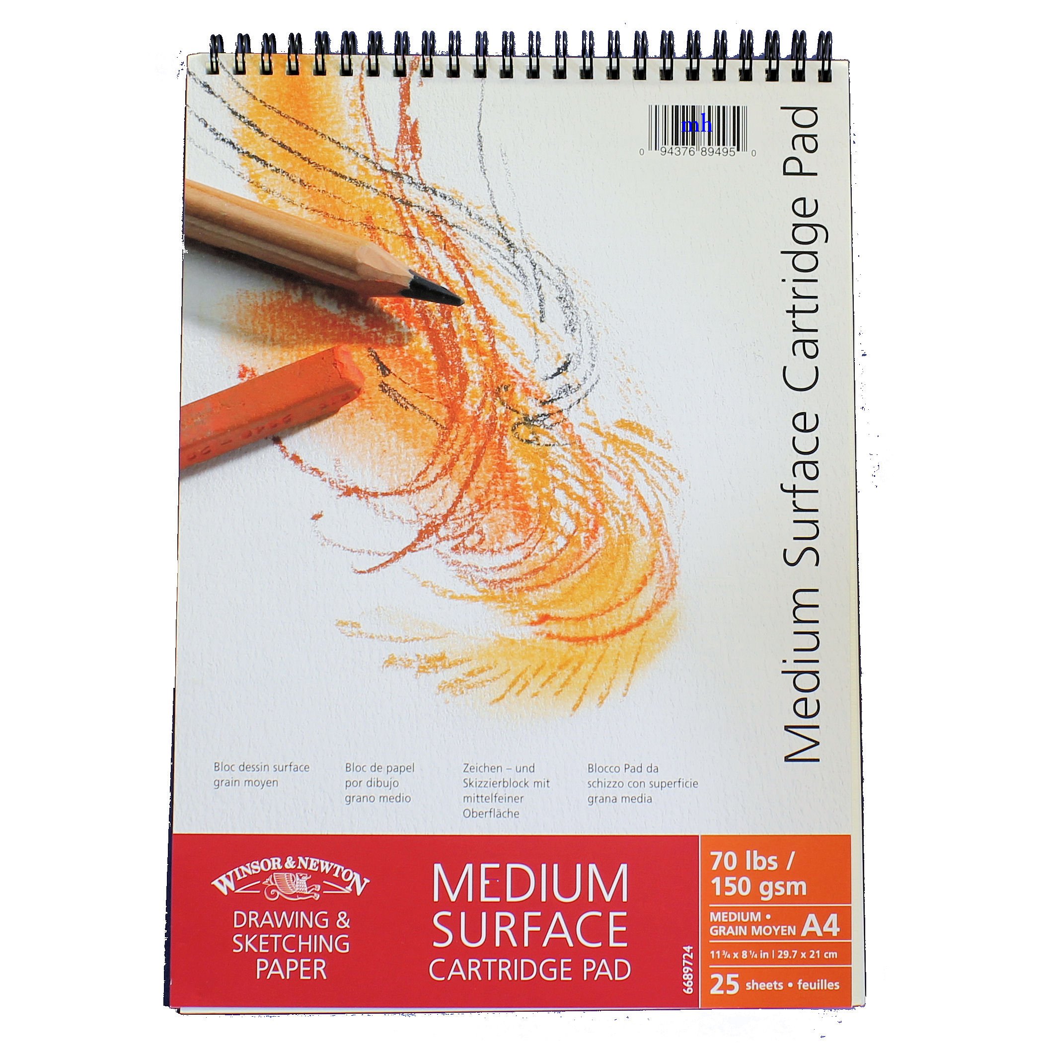 Winsor & Newton A4 Medium Surface Cartridge Spiral Pad