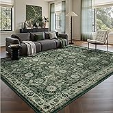 Woodbruy 5x7 Area Rugs, Soft Non Slip Low Pile Washable Rug, Boho Modern Rug for Living Room, Bedroom, Dining Room, Sage Green