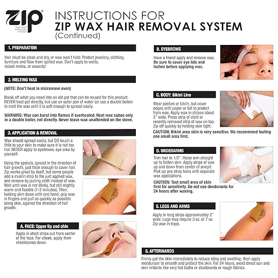 Amazon Com Zip Wax Hot Wax Hair Remover 7 Oz By Zip Beauty