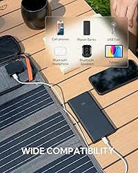 LUMOPAL 30W Foldable Solar Panel Portable Solar
