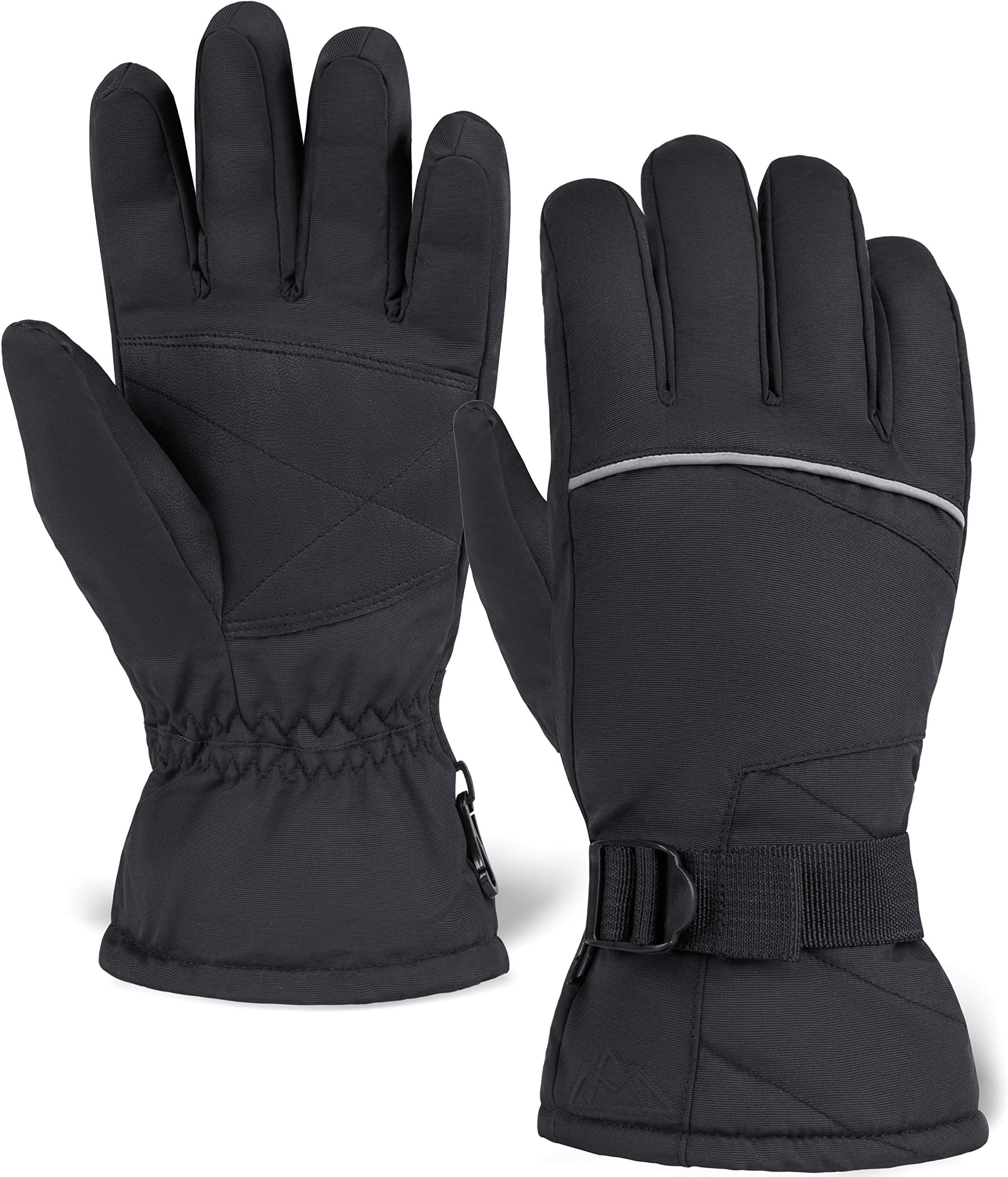 Ski & Snow Gloves - Waterproof Winter Snowboard Gloves for Skiing & Snowboarding - Cold Weather Gloves for Men & Women