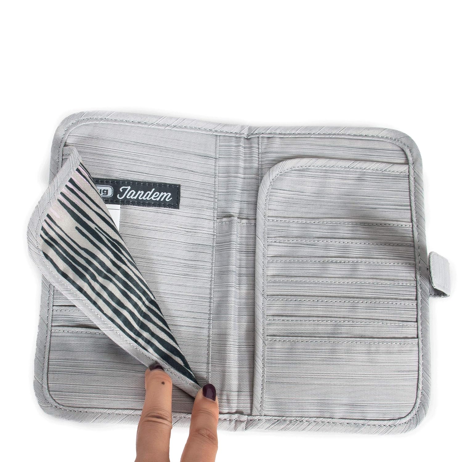 One Size Brushed Navy Lug Tandem Passport Wallet Model Tandem 1