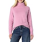 Amazon Essentials Women's Relaxed-Fit Cotton Blend Turtleneck Pullover Sweater