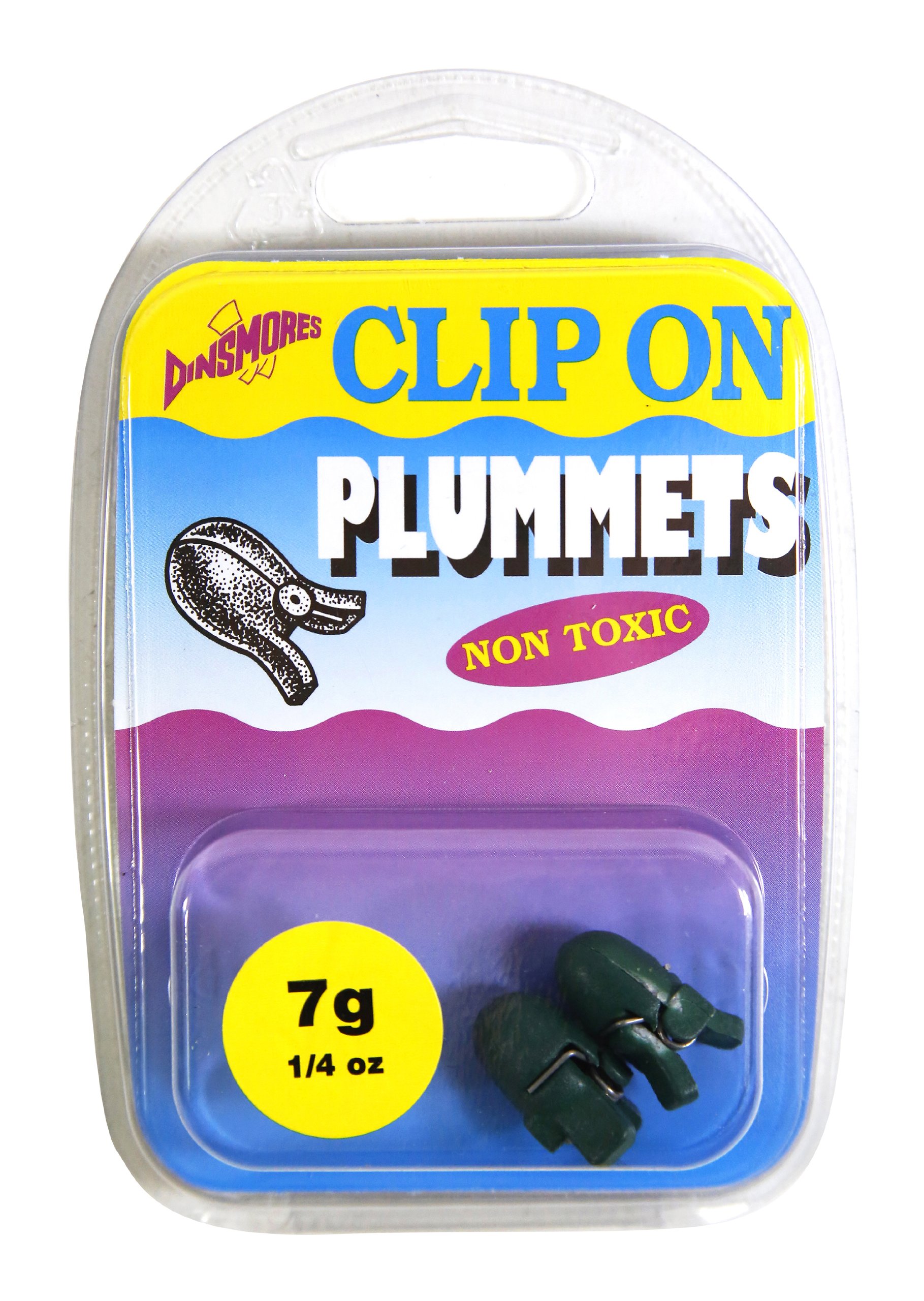 Dinsmores Clip-On Plummets - Black, 7 g/1/4 oz