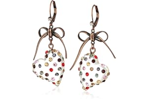 Betsey Johnson Multi Lucite Heart Drop Earrings