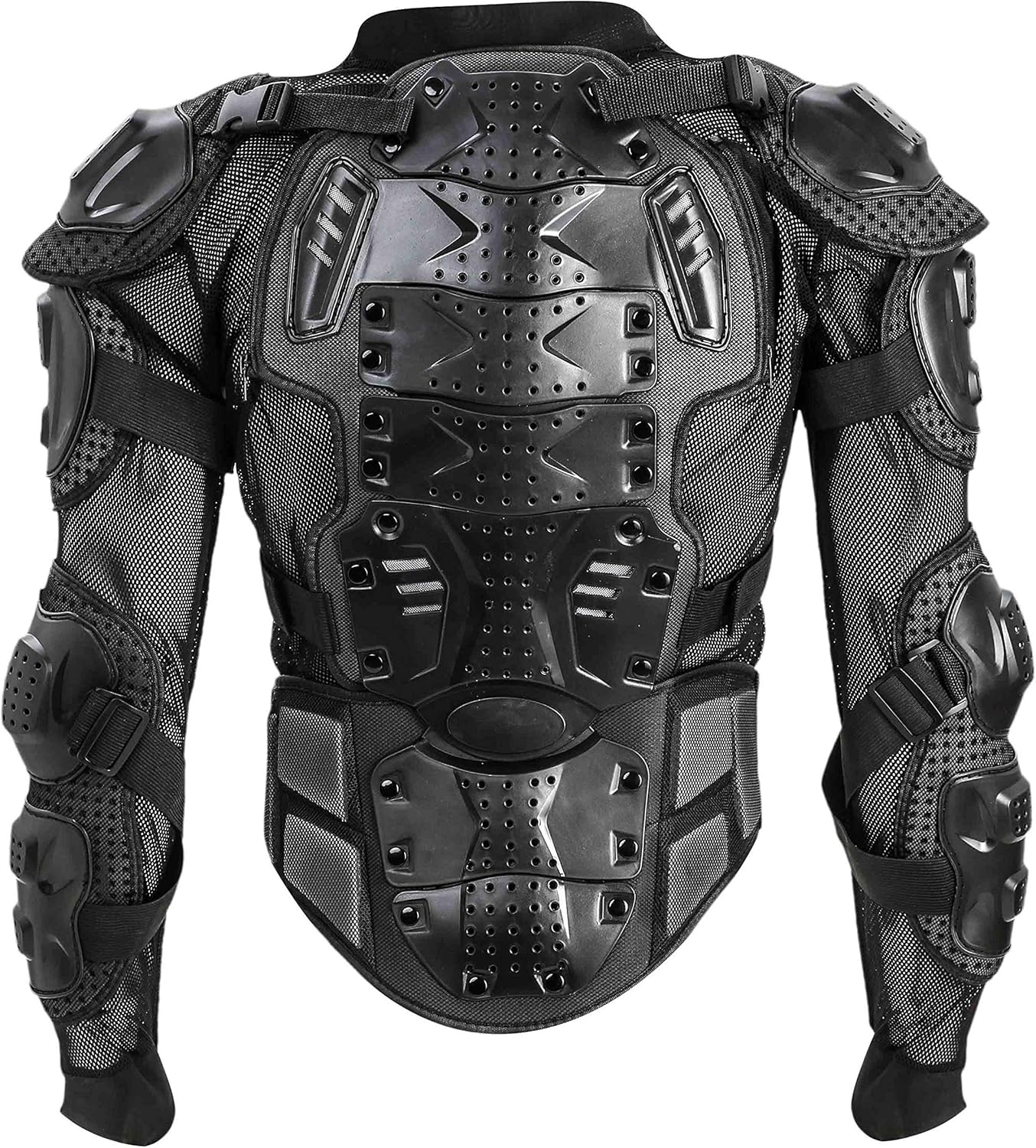 Motorcycle Full Body Armor Protector Pro Street Motocross ATV Guard Shirt Jacket with Back Protection Black XL: Clothing