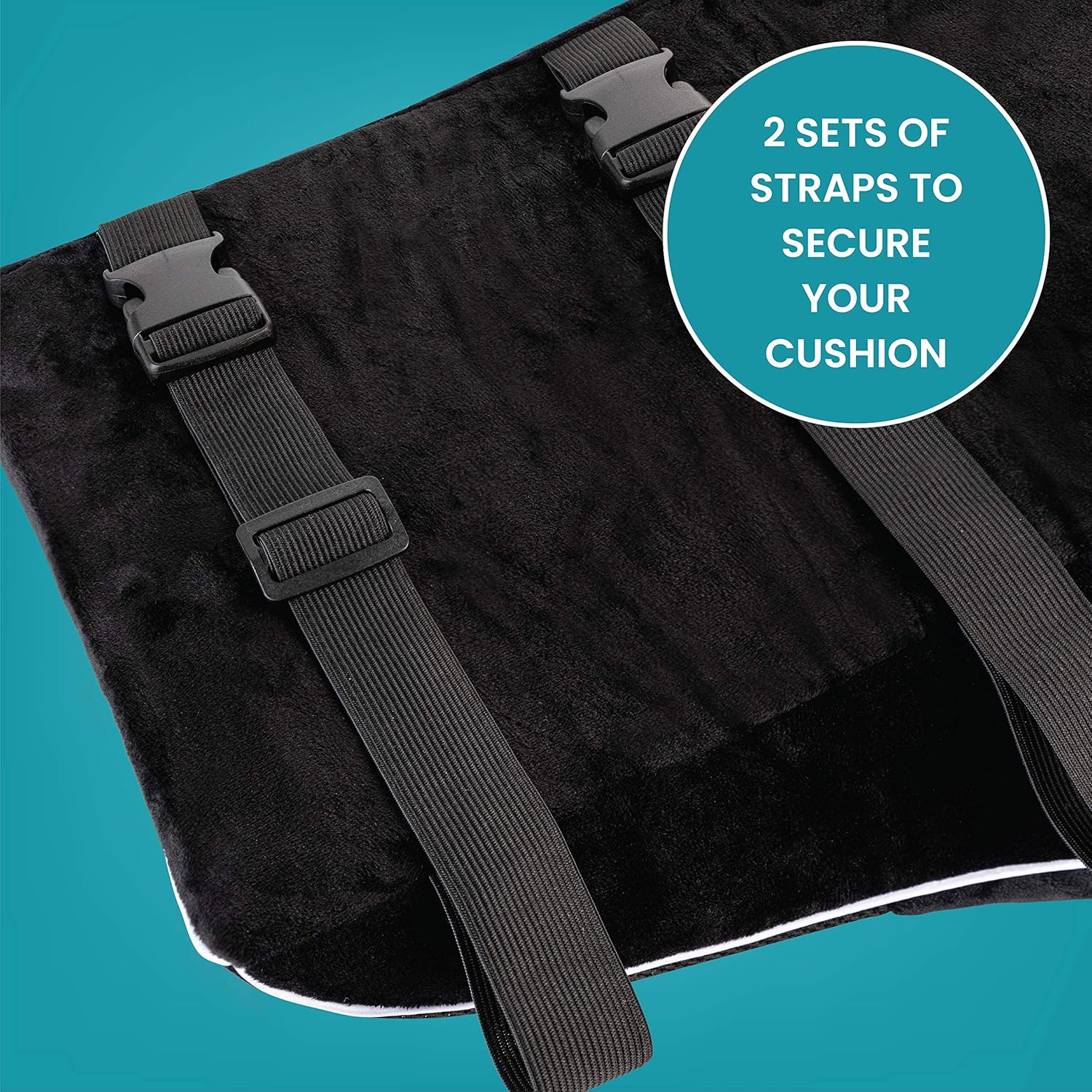 Healthy Spirit Full Lumbar Back Support | Memory Foam Full Size Back Cushion Lumbar Support for Office Chair Car, Black, 1 Count: Health & Personal Care