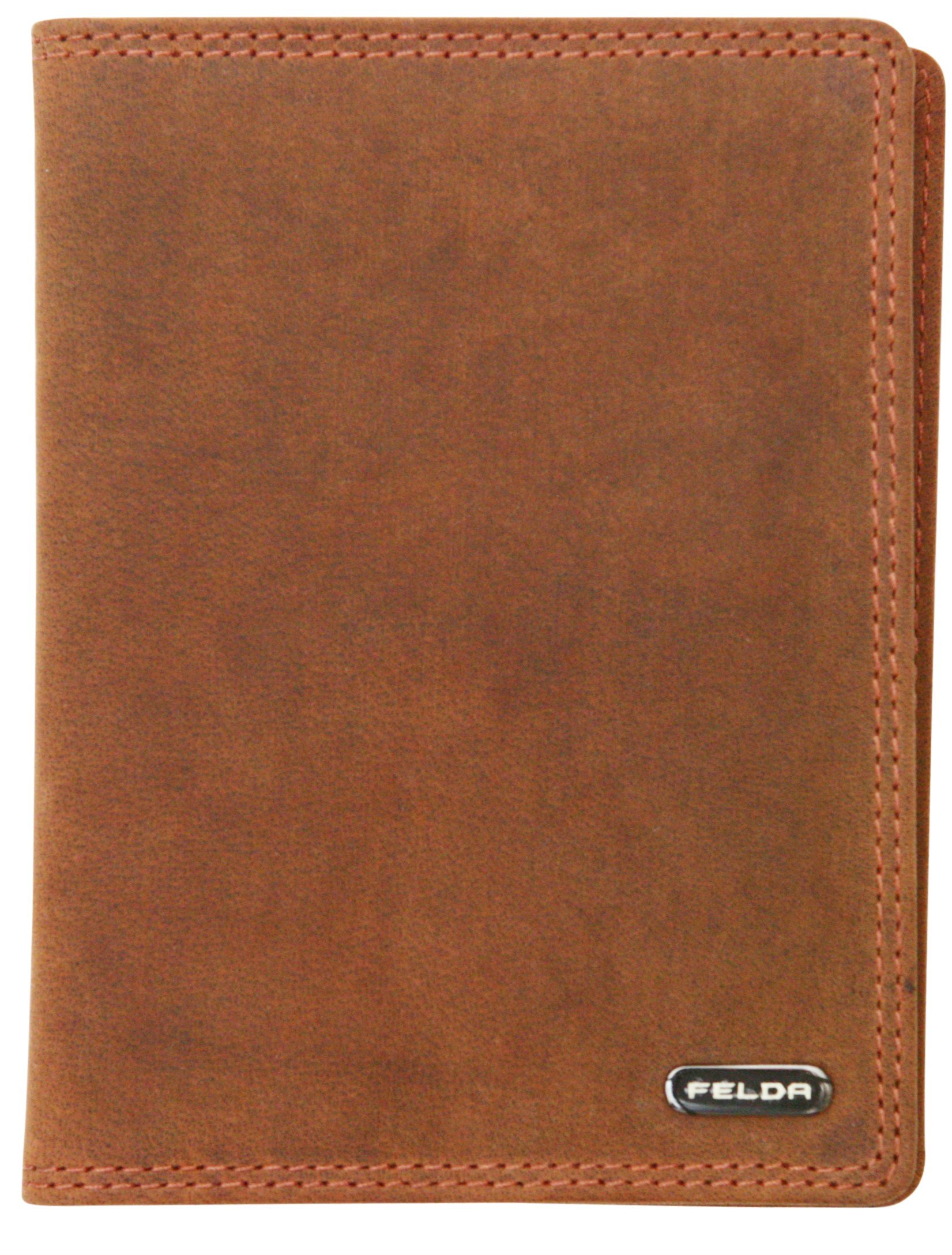 FELDA Genuine Leather Passport Holder - RFID Protection and Multiple Card Slots