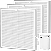 3 Packs E-300L True HEPA Replacement Filter Compatible with MOOKA and MOOKA Family E-300L for Large Room, H13 True HEPA and Activated Carbon Filter