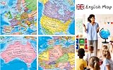EXERZ World Globe 25cm Political Map Self Assembly Educational view 3