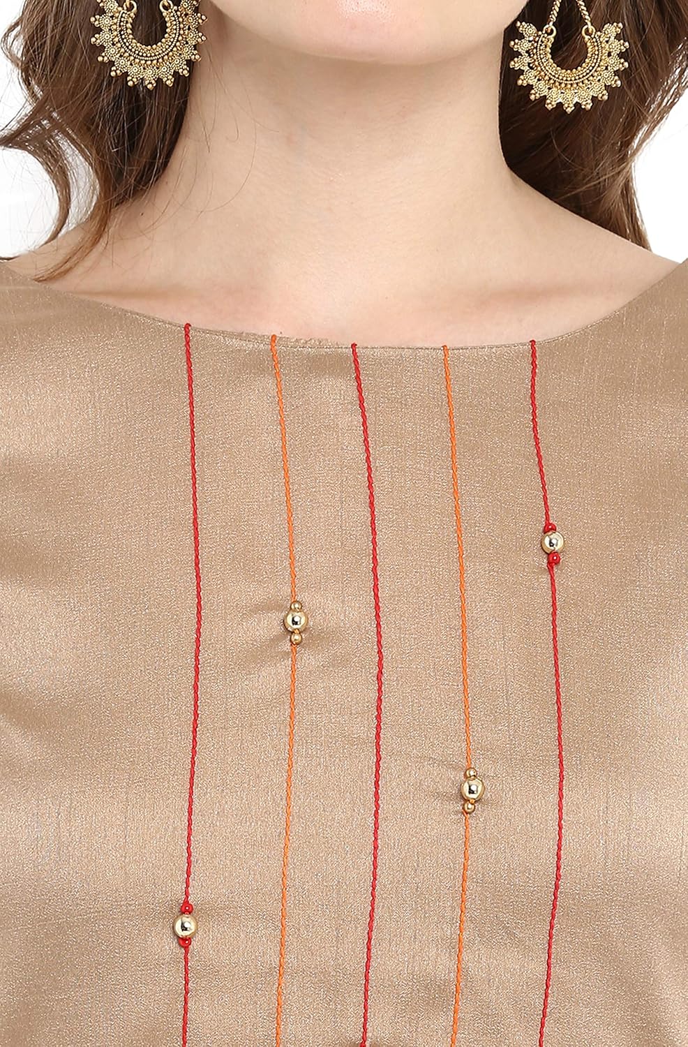 janasya women's art silk straight kurta