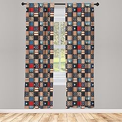 Lunarable United States Window Curtains, American