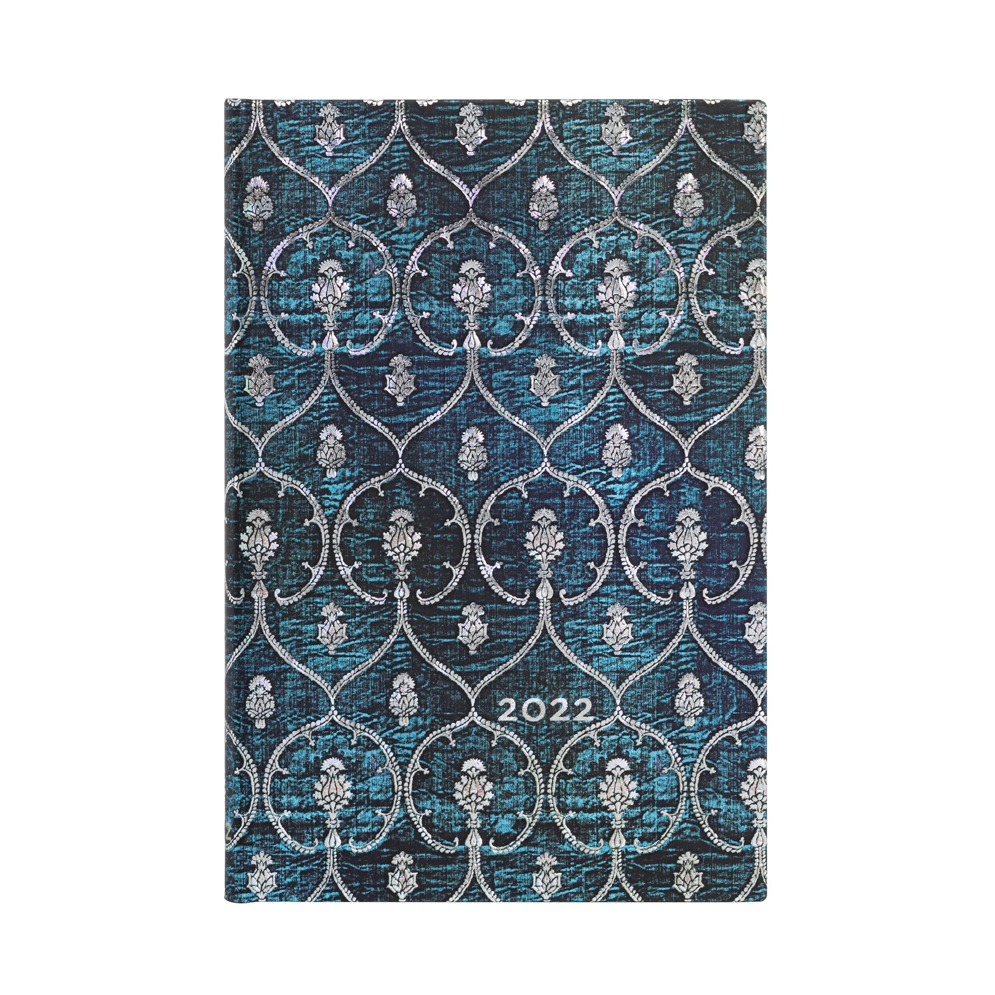 Paperblanks 12-Month Calendar 2022 Velvet Blue, Horizontal, Mini (95 x 140 mm)