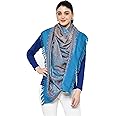 Weavers Villa Women's Pashmina Wool Blend Indian Handicraft Woven Shawls, Scarf, Wraps [Large Size: 40" X 80"]