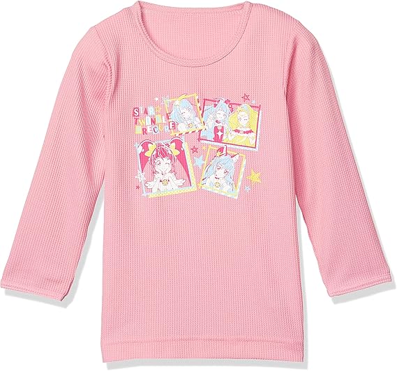 Amazon バンダイ インナー スタートゥインクルプリキュア 19aw 女児ワッフル長袖シャツ 521 ピンク 日本 1cm 日本サイズ1 相当 インナーシャツ 通販