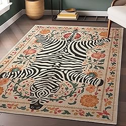 Well Woven Apollo Zebra's Haven Ivory Multi 5x7