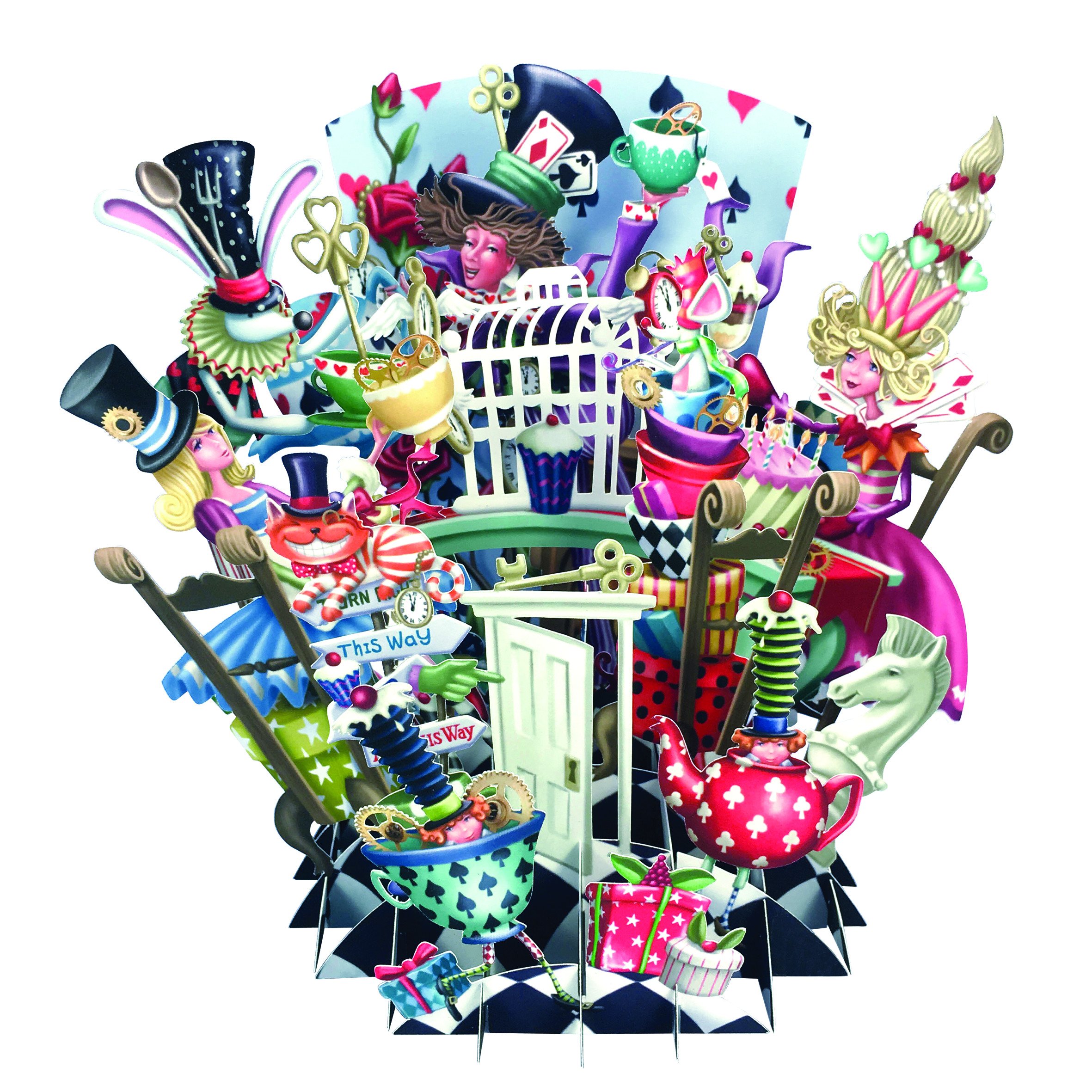 Paper D'Art TW020 Notes and Queries Party Time 3D Pop Up Greeting Card Birthday, Paper