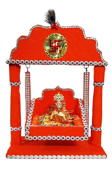 Buy Salvus App Solutions Wooden Handmade Decorated Krishna Jhula