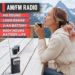 PowerBear Portable Radio | AM/FM, 2AA Battery