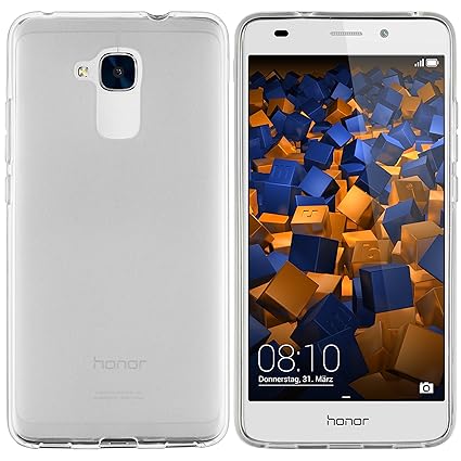 mumbi Schutzhülle für Huawei Honor 5C Hülle transparent weiss