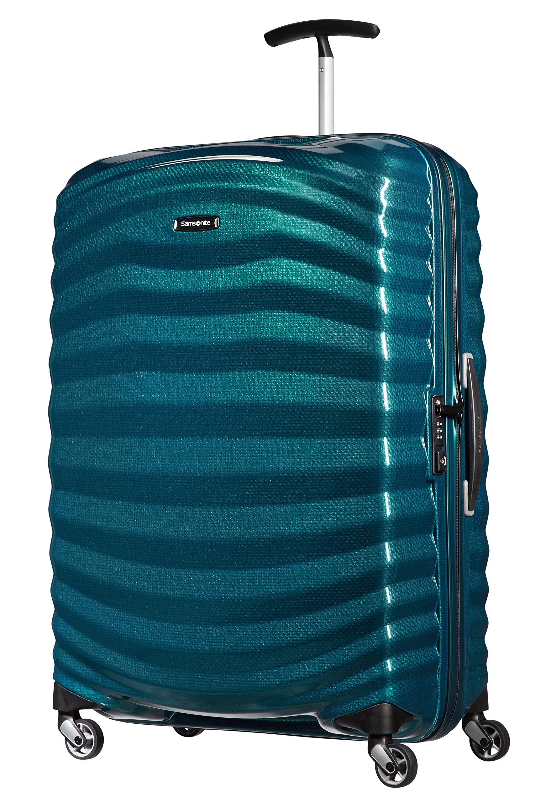Samsonite Lite -Shock - Spinner L Suitcase, 75 cm, 98.5 l, Blue (Petrol Blue)