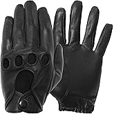 Pratt and Hart Silverstone Men’s Leather Driving Gloves (Unlined) Great for Bikers and Motorcycle Enthusiasts (Sheepskin)