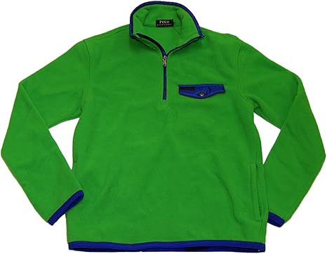 green half zip pullover