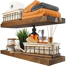 Rustic Wall Mounted Floating Shelves