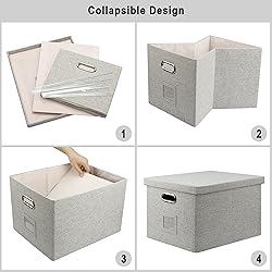 Graciadeco File Organizer Box, Collapsible Storage