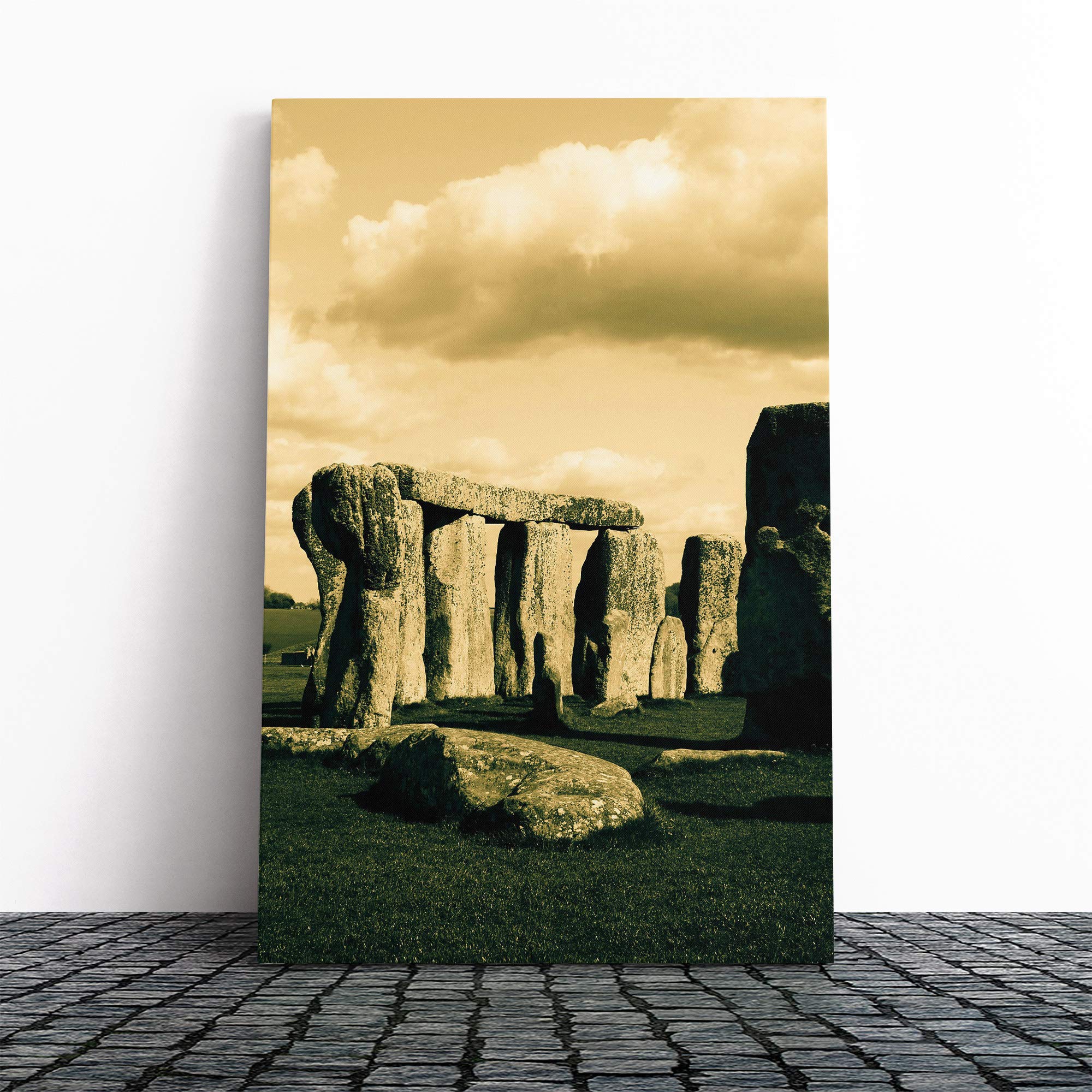 Stonehenge Wiltshire Canvas Print | Gallery Wrapped 30mm Frame Wall Art | 20x14 inches | Ready to Hang | Modern Picture | Living Room Bedroom Lounge Office