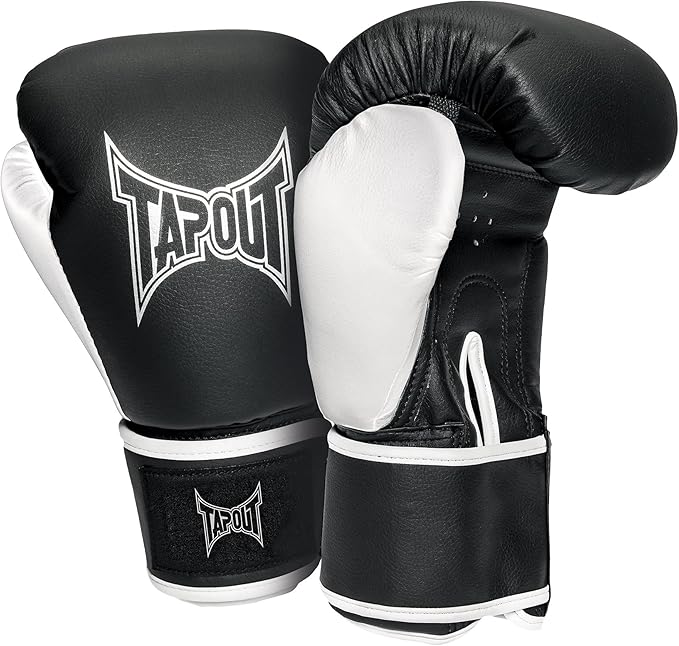 TapouT Men's Boxing Gloves, Black, 16Ounce Sports