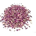 Pink Rose Petals - Pure, All Natural & Edible Pink Rose Petals - Dried Rosa Damascena Petals for Herbal Tea, Decoration, Rose Sprinkles, Topping on Cupcakes, Desserts - Net Weight: 0.35oz/10g
