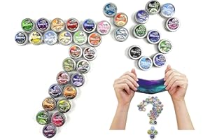 Matty's Toy Stop Crazy Aaron's Putty Mini Tins Lucky 7 Surprise Gift Set Party Bundle - 7 Pack (.47oz Each) Assorted Colors