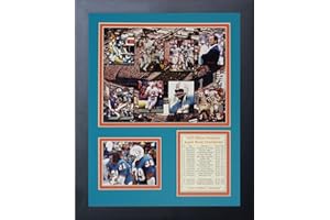 Legends Never Die 1972 Miami Dolphins Mosaic Framed Photo Collage, 11x14-Inch Black