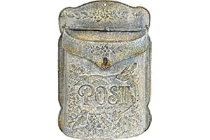 Z² BellaDecor Wall Mailbox Wall Mount Mailboxes for Outside Vintage Mailbox Mail Boxes/Wall Mount Outside Antique Style Nostalgic Charm Home Decor Metal Mailbox Garden Flower Patter