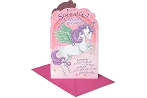 American Greetings Birthday Card for Girl (Pegasus with Stickers)