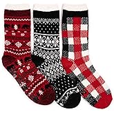 MUK LUKS womens Tall Cozy Lined Lounge Sock 3 Pack