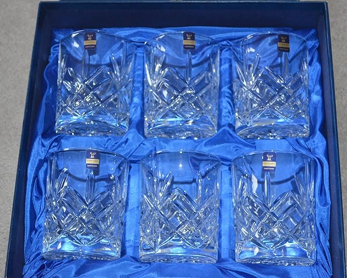 Gleneagles Crystal Argyle Six whisky Glasses Amazon.co.uk Kitchen