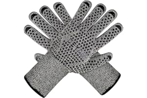 DEYAN BBQ Grill Gloves, 1472℉ Heat Resistant Oven Gloves, High Temp Resistance Fireproof Glove, Kitchen Hotproof Cooking Mitts for Grilling, Smoking, Baking, Frying