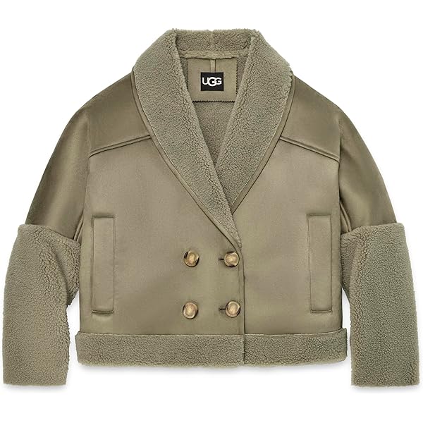 UGG Women's Mindy LUXEFLUFF Jacket, Sand at Amazon Women's