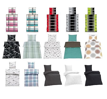 Seersucker Bettwäsche 100% Baumwolle mit Reißverschluss in verschiedenen Größen und viele Designs - Seersucker Bettwäsche 135