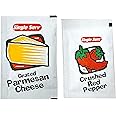 Crait Single Serv Parmesan Cheese Packets and Crushed Red Pepper Packets 100 PackSingle Serve Portion Control Individual Packets 50 Parmesan Cheese and 50 Crushed Red Pepper Packets