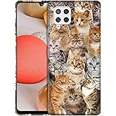 GlamCase for Samsung Galaxy A42, Samsung Galaxy A42 Case - Cat Collage Design Printed Slim & Sleek Cute Plastic Hard Protective Designer Back Phone Case/Cover for Samsung Galaxy A42