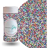 Cool Rainbow Nonpareil Sprinkle Mix| Made In USA By Sprinkle Pop| Blue Purple Pink Rainbow Non Pareils Sprinkles| Decorating