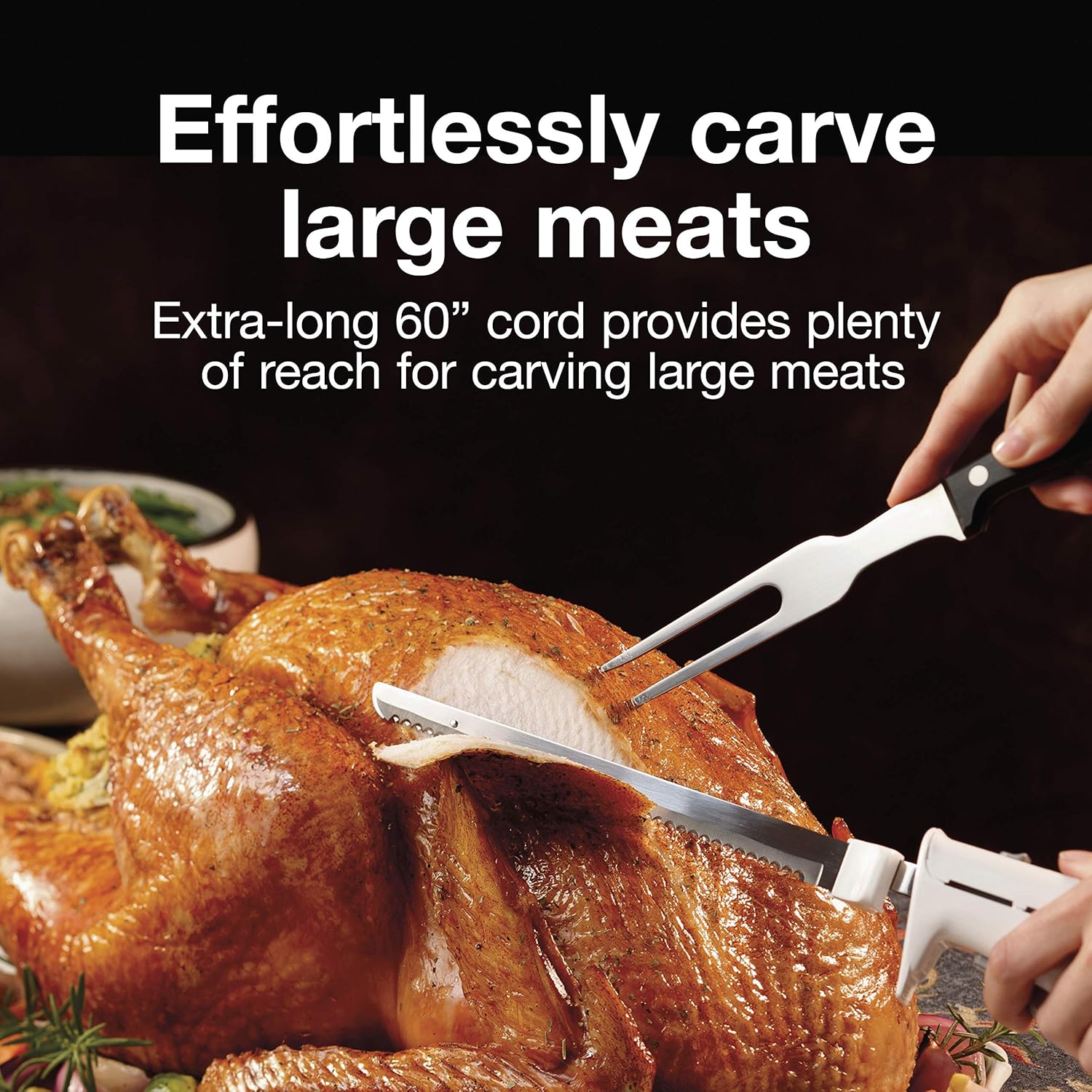 Proctor Silex Easy Slice Electric Knife for Carving Meats, Poultry, Bread, Crafting Foam and More, Lightweight with Contoured Grip, White: Kitchen & Dining